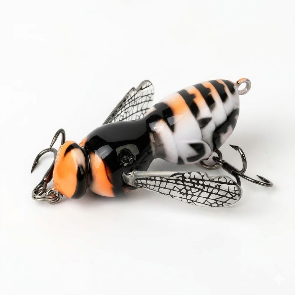 🔥Last Day 49% OFF - 🐝 Bionic Wasp Crawl Bait - Topwater Micro Fishing Lure with Acoustic Noise Steel Balls for Bass & Pike Professional Anglers