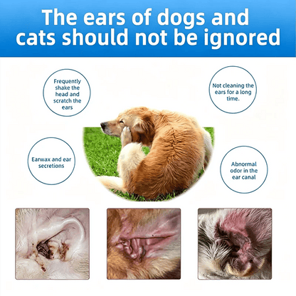 Gentle Pet Ear Wash | Odor-Free Cleaning for Dogs & Cats🐾