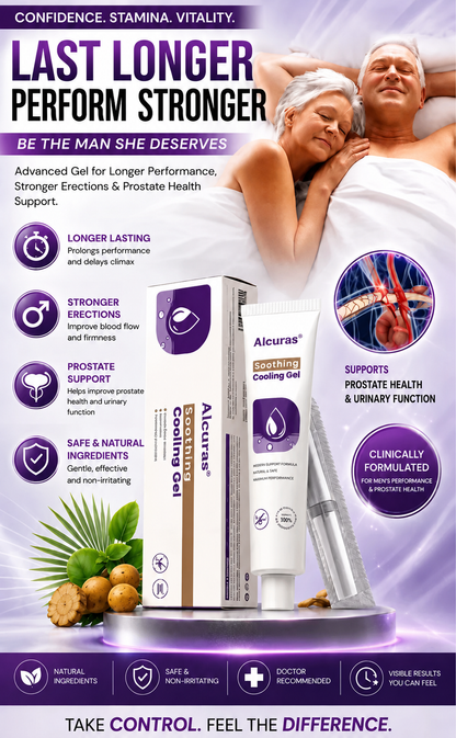 ( pack of 2 )Alcuras® Men's health instant erection care gel Male Enhancement Cream for Men, Daily Energy & Vitality Support, Fast-Long-Lasting Comfort