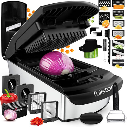 Fullstar The Original Pro Chopper - Vegetable Chopper and Spiralizer, Food Chopper with Container, Fruit Slicer, Kitchen Gadgets & Gifts, Home Essentials (4 in 1, White)