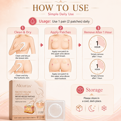 Alcuras® Targeted Breast & Buttock Enhancement Advanced Nano Microneedle Patch