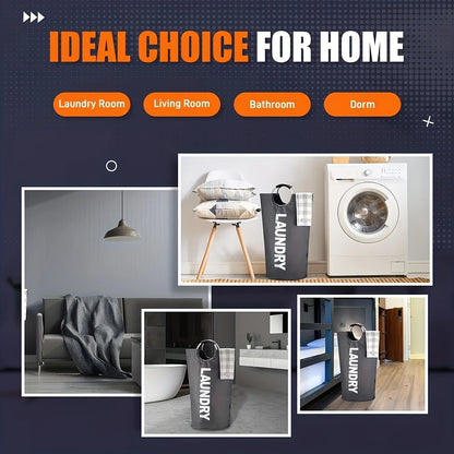 SVOZK® XXL Waterproof Laundry Basket (90L) – Foldable with Padded Handles