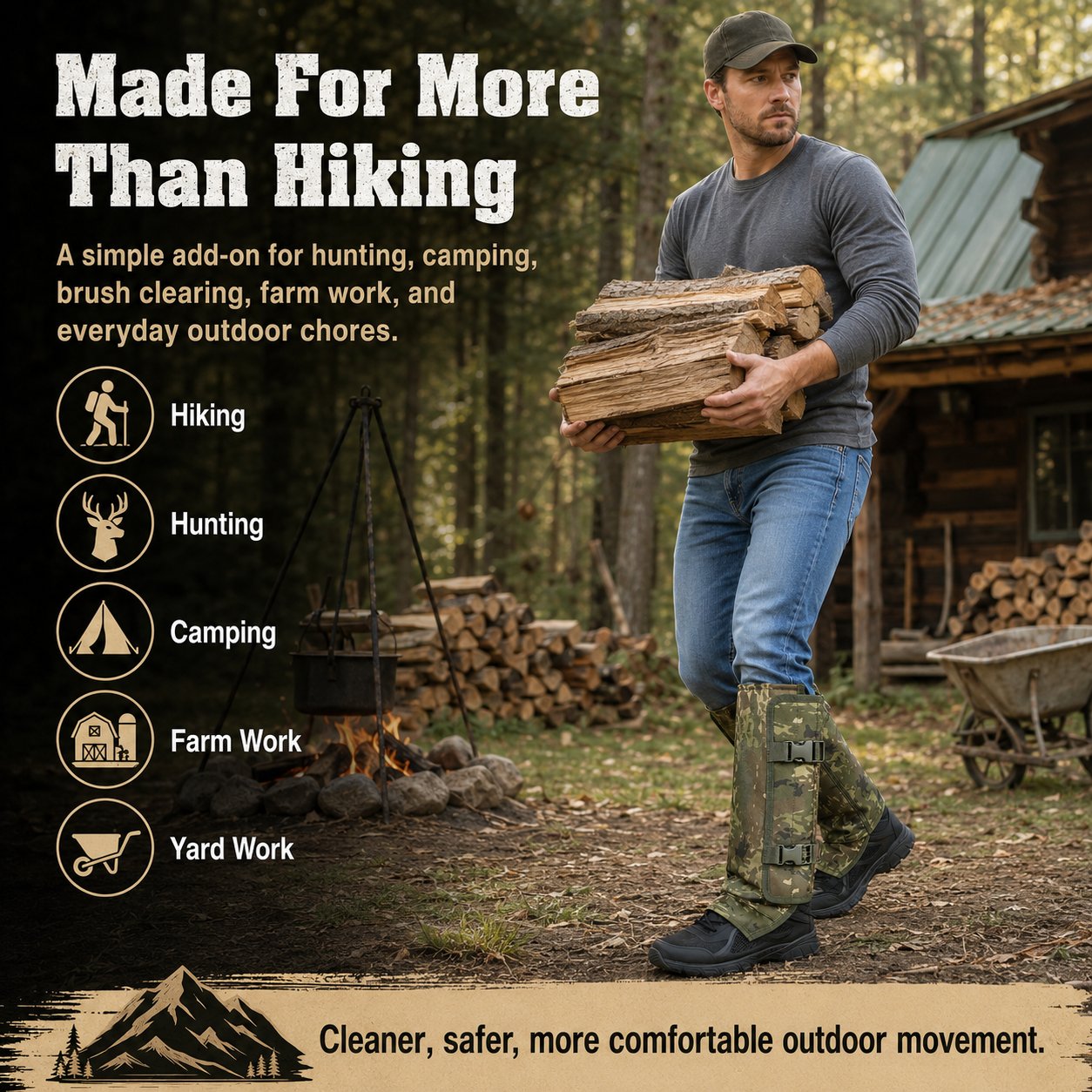 🌿 Snake-Resistant Outdoor Leg Gaiters🌿