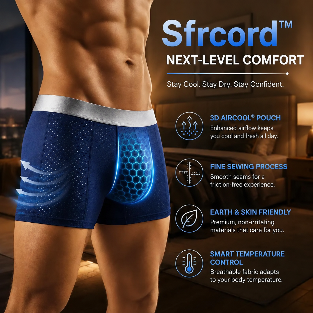 【Buy 3 Get 2 Free】-2026 HOT SALE🔥Sfrcord™ Premium Leakproof lceSilk Mesh Men's Boxer