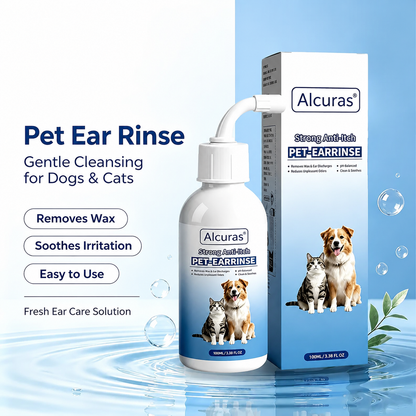 Gentle Pet Ear Wash | Odor-Free Cleaning for Dogs & Cats🐾